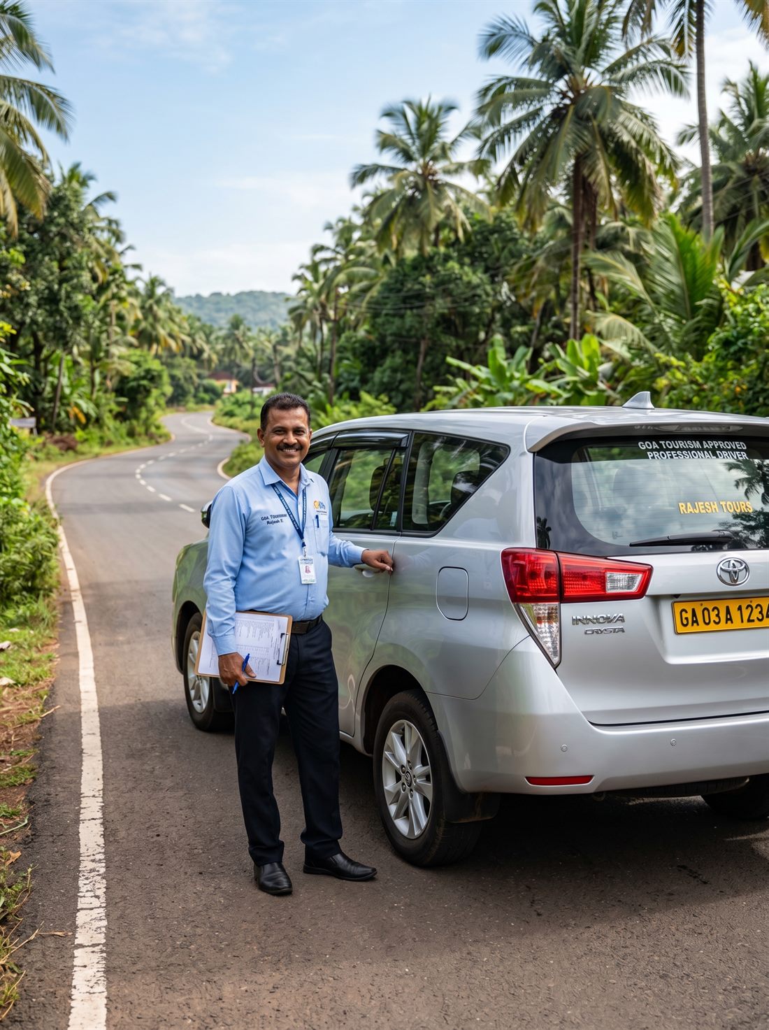 A local GoGoaGet driver in Goa