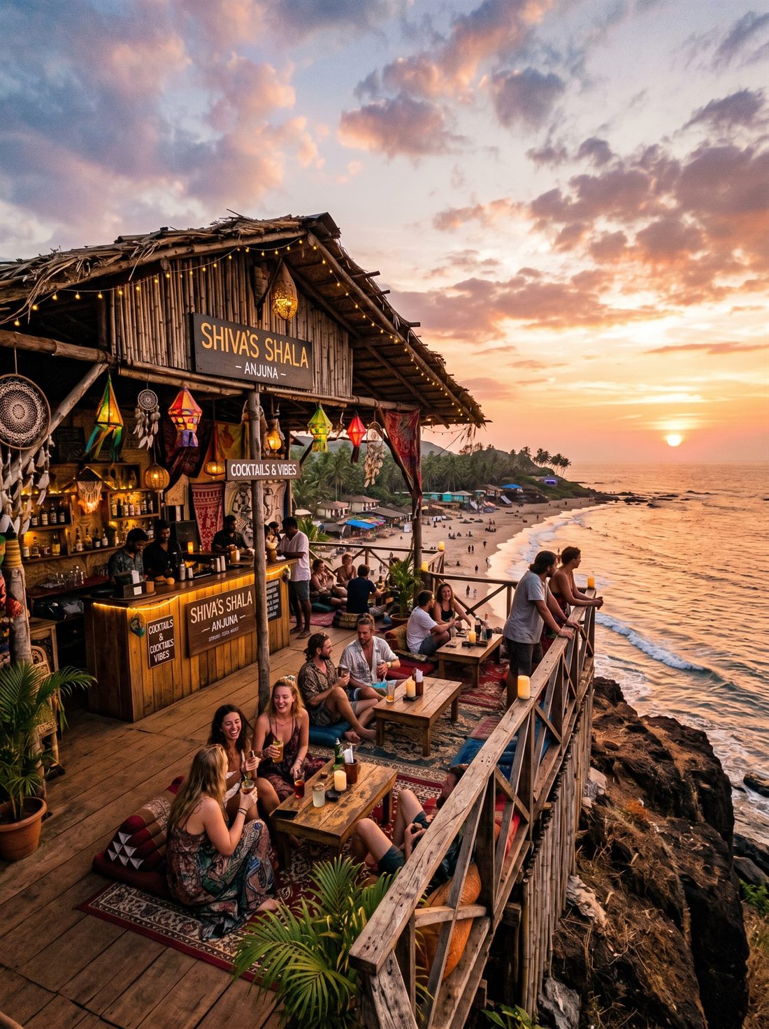 Curlies and cliff bars, Anjuna